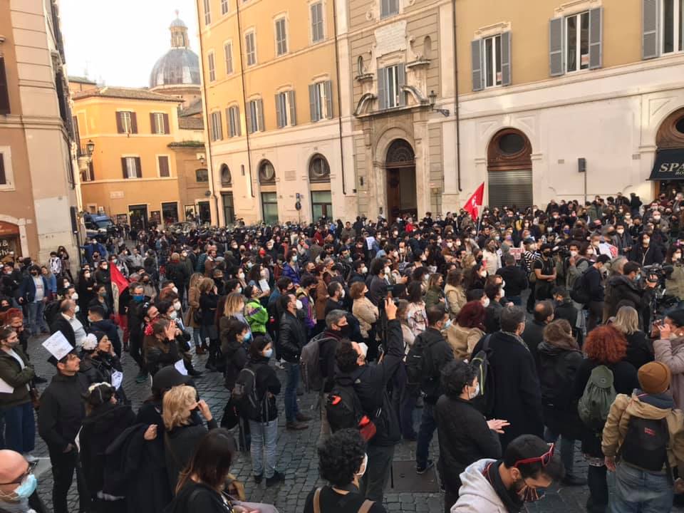 Manifestazione a Montecitorio